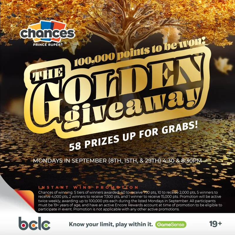 The Golden Giveaway Instant Wins Promotion for September 2025