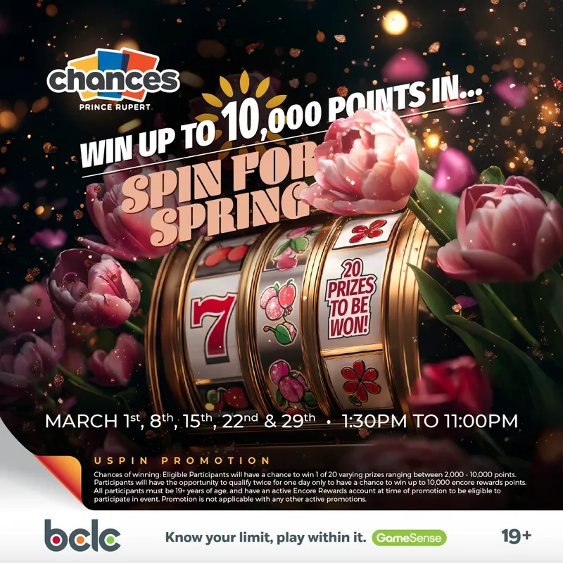 Win up to 10,000 points in the Spin for Spring Promotion every Sunday in March