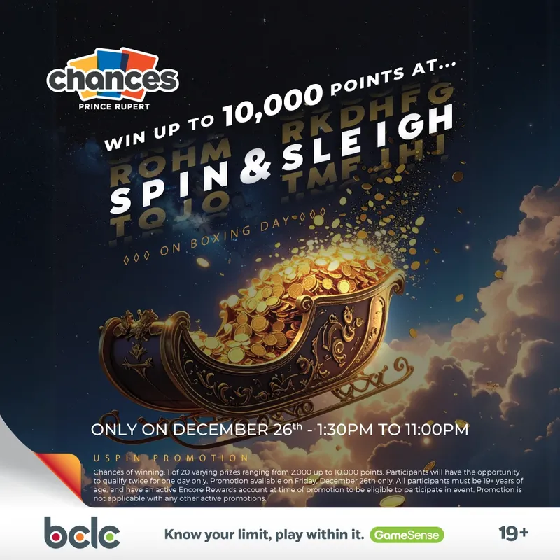 Spin and Sleigh on Boxing Day event on December 26th